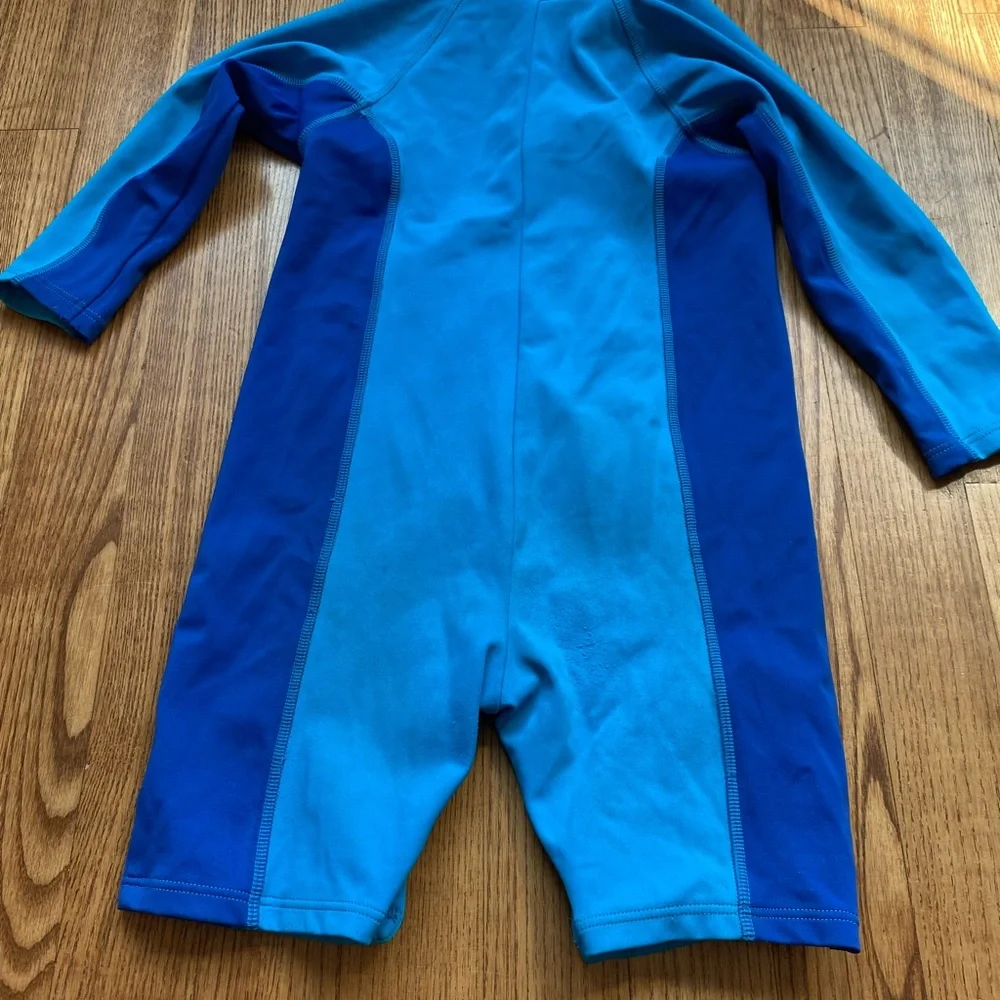 Lands End Toddler Baby Size 18 Months Full Cover Body Swimsuit Wetsuit Blue Navy